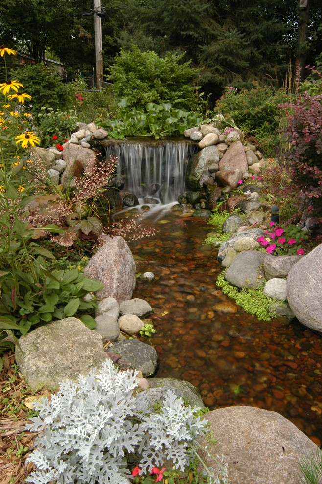 Waterfalls Traditional Garden Grand Rapids by R&A Landscaping