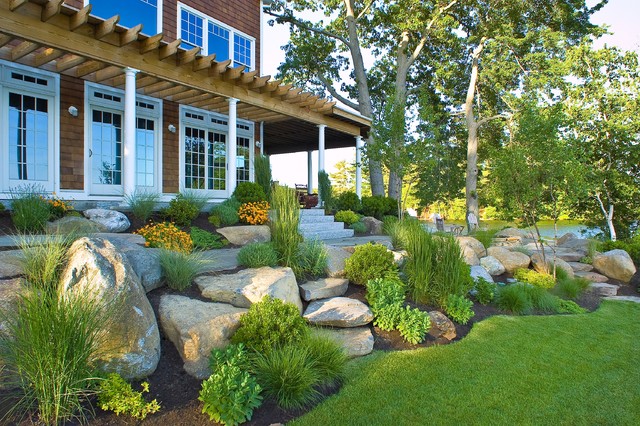 Webster Ma Lake House Traditional Garden Boston By Sallie Hill Design Landscape Architect Houzz