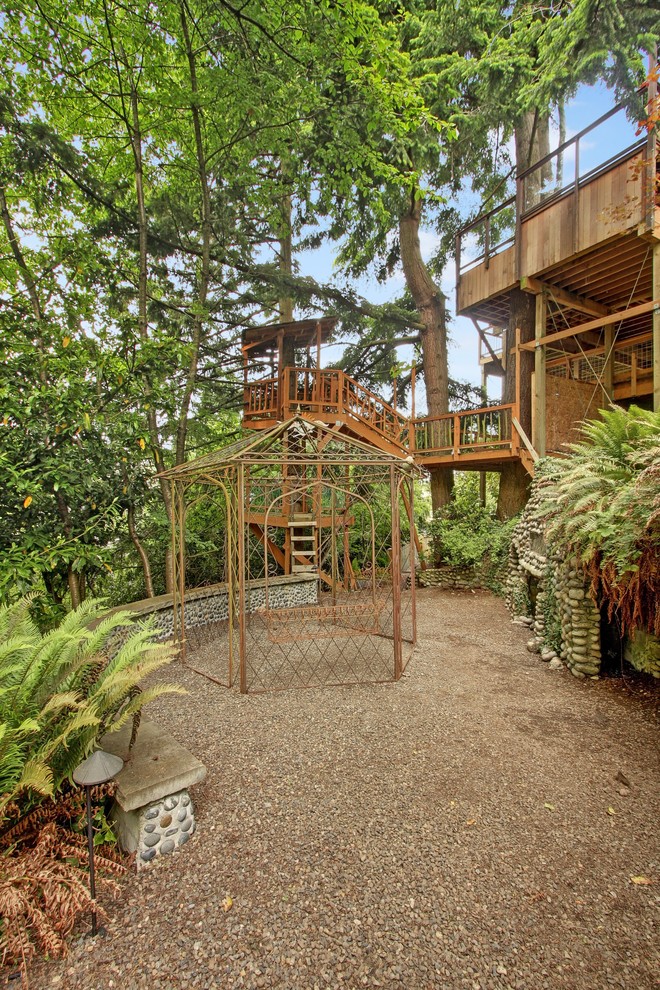 Rustikaler Garten in Seattle