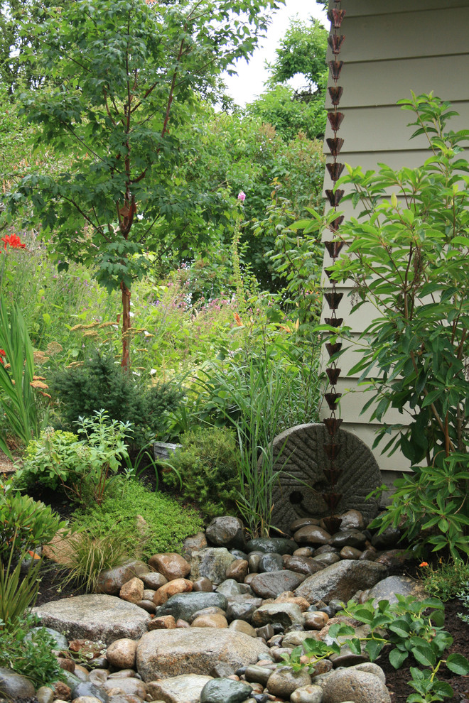 Rain Chain And Garden, West Seattle Landscaping