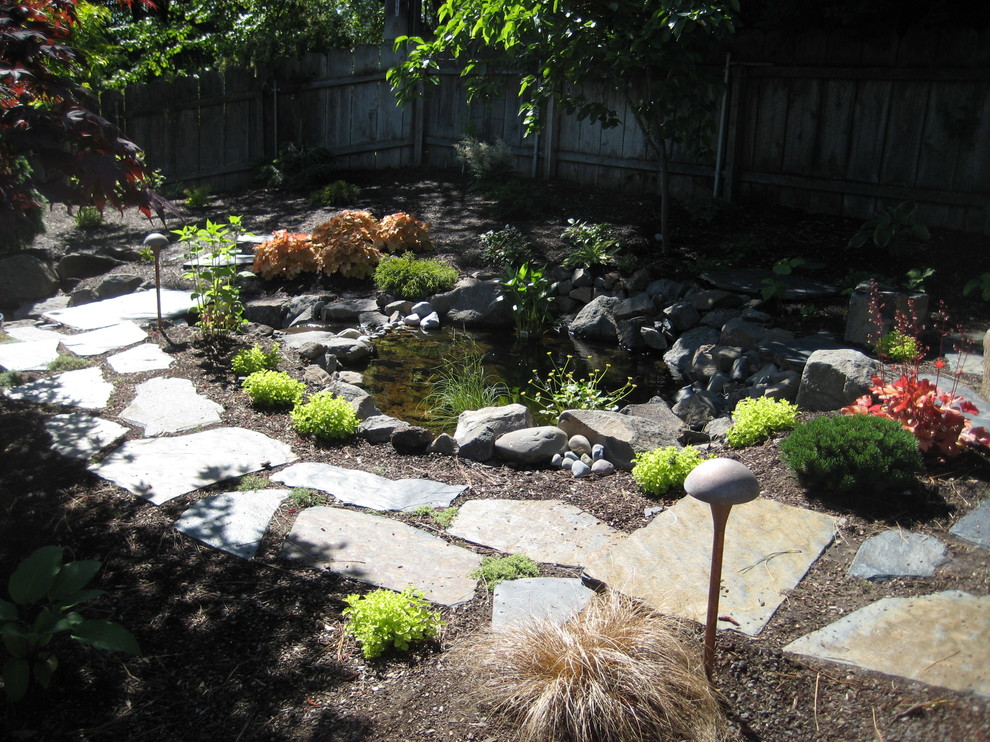 Whitworth Landscape Renovation flagstone path Traditional Landscape Seattle by