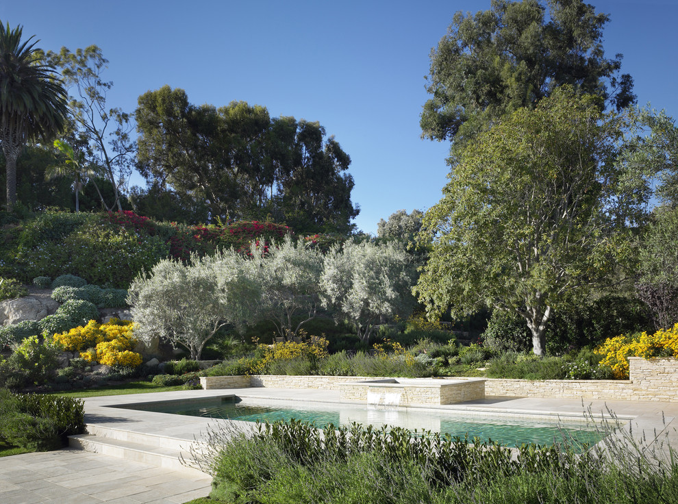 Design ideas for a mediterranean sloped garden steps in Los Angeles.