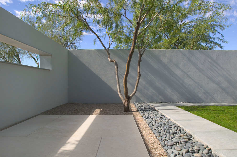 Photo of a modern courtyard garden in Phoenix.