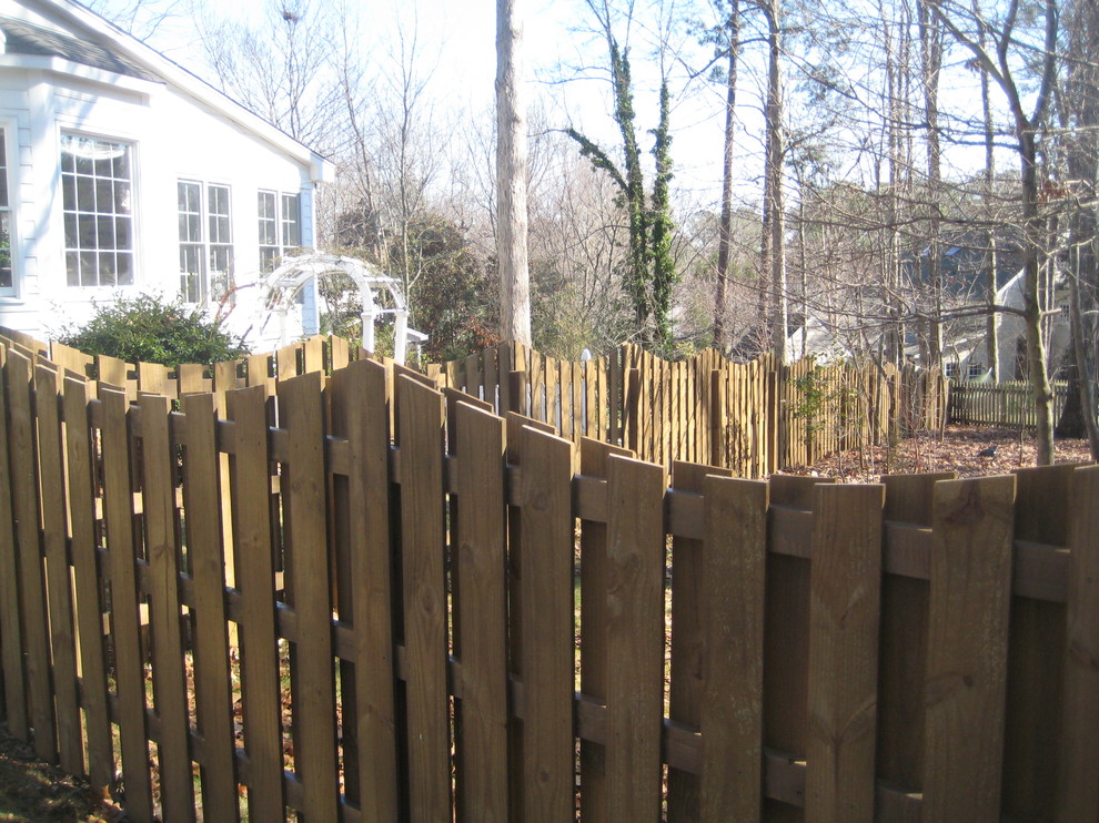 Inspiration for a medium sized classic back formal partial sun garden for spring in Raleigh with mulch.
