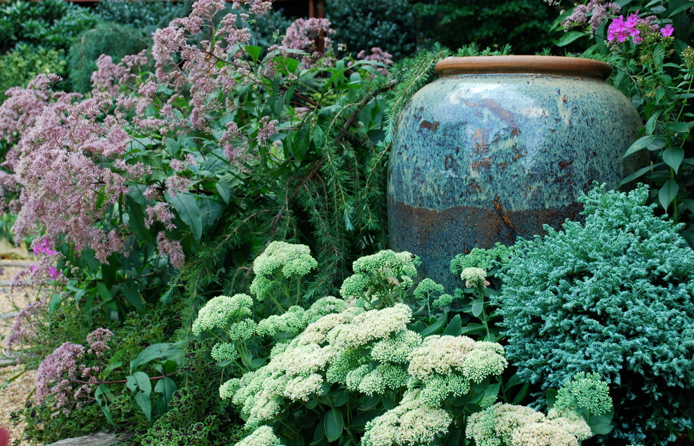 Inspiration for an eclectic garden in Charlotte.