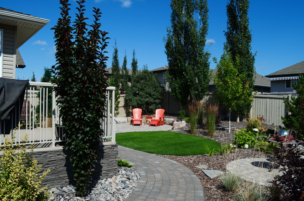 Xeriscape Low Maintenance - Large Backyard - Traditional - Landscape ...
