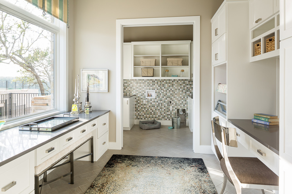 Photo of a contemporary utility room in Austin.