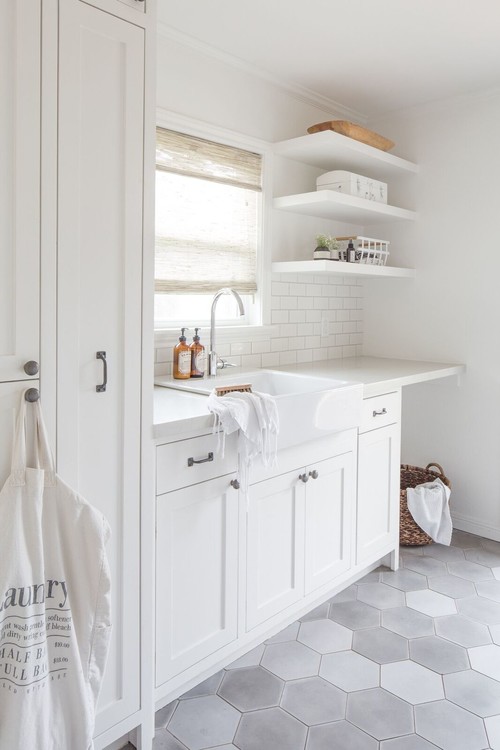 Get Organized and Stylish: White Laundry Room Cabinet Inspirations