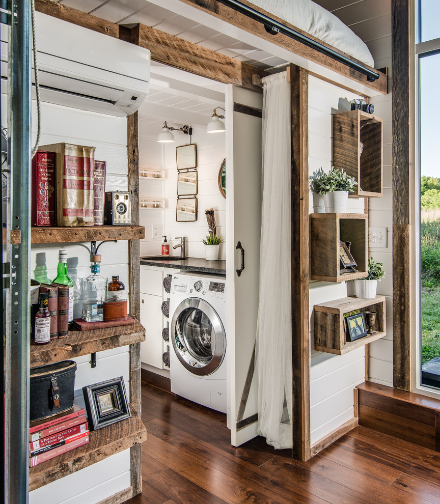 Inspiration for an industrial laundry room remodel in Nashville