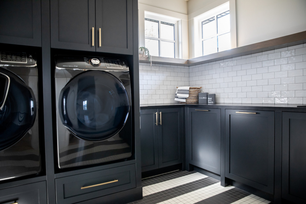 This is an example of a traditional utility room in Calgary.