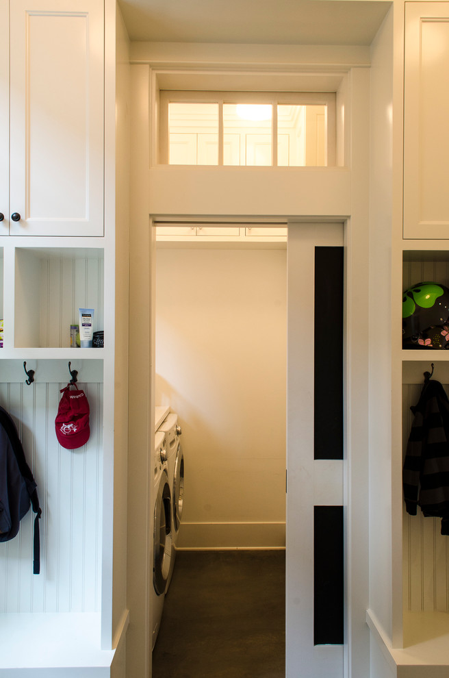 Example of a trendy laundry room design in Los Angeles