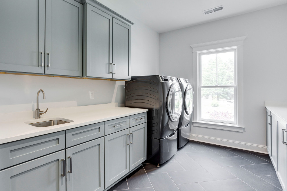 Example of an arts and crafts laundry room design in DC Metro