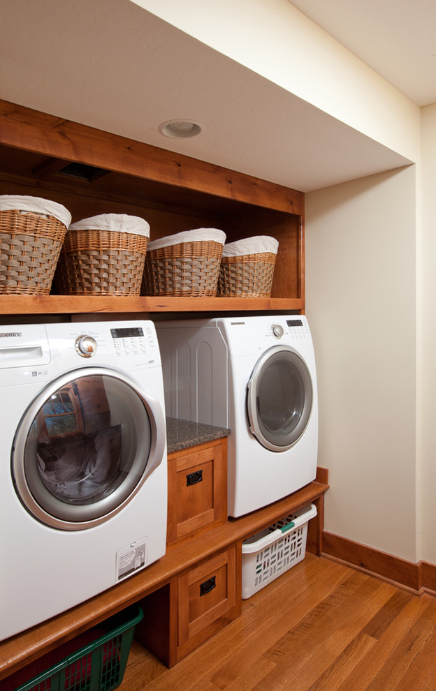 home office in laundry room