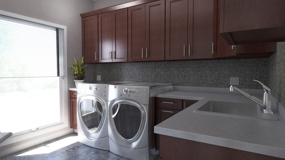 Design ideas for an eclectic laundry room in Other.