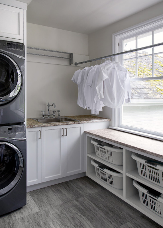 Beach House Beach Style Laundry Room Vancouver by Tony