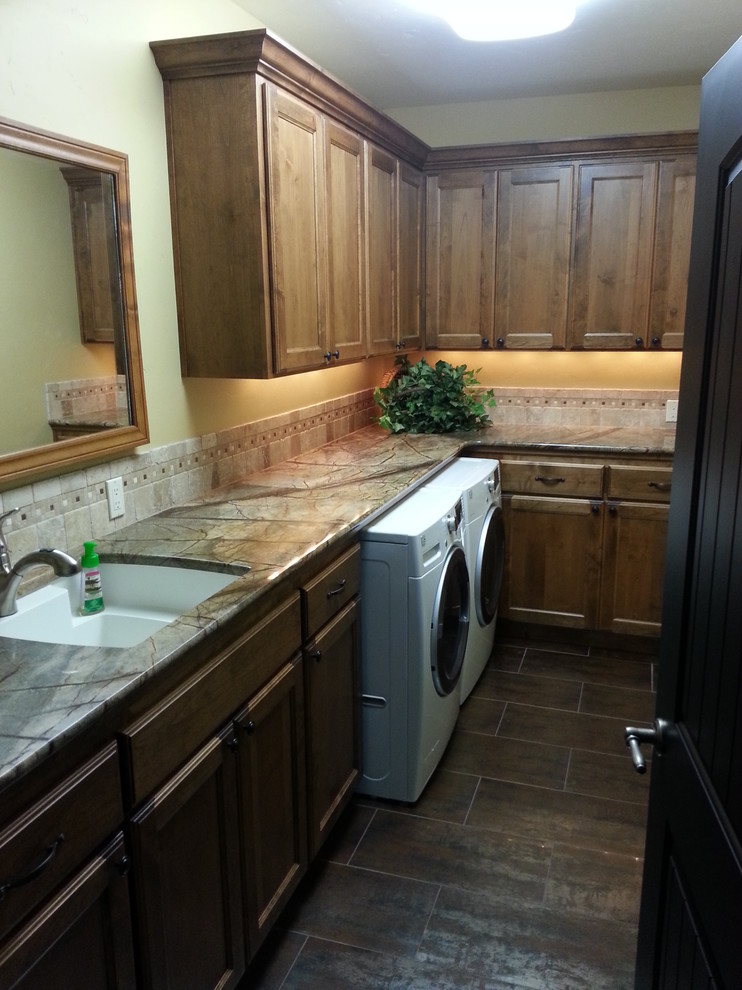 Tuscan laundry room photo in Other