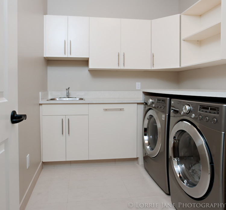 Photo of a contemporary utility room in Vancouver.