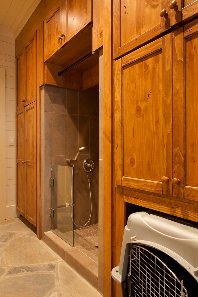This is an example of a rustic utility room in Other.