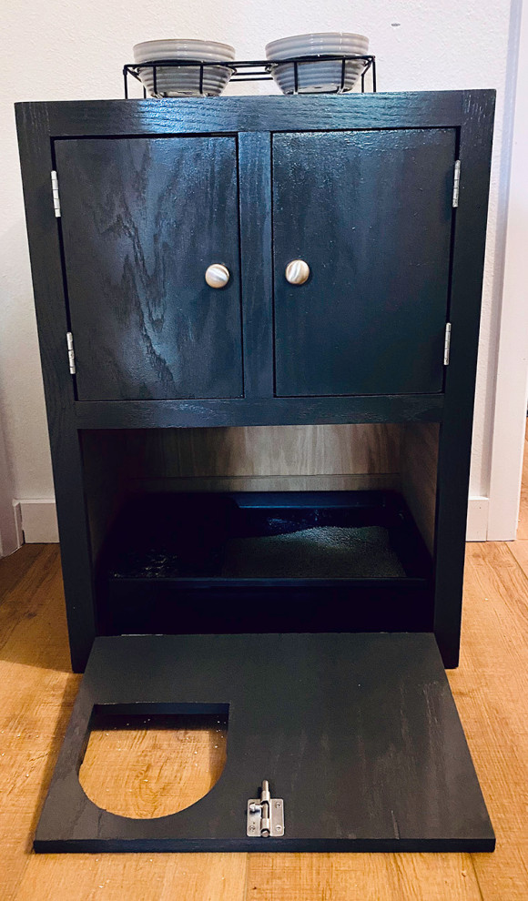 Cat Litter Box Modern Laundry Room Seattle by EW Custom