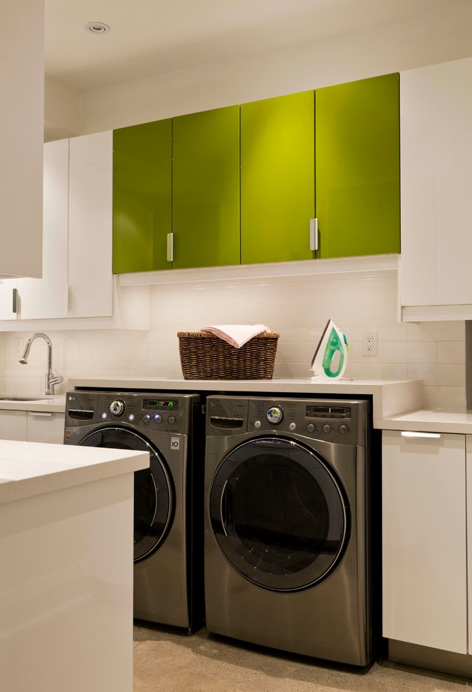 Inspiration for a laundry room remodel in Toronto