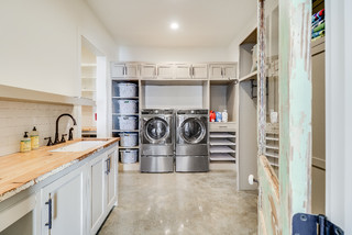 Washer and Dryer Topper, Wooden Countertop For Laundry Room by Picwoodwork