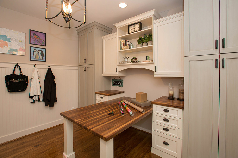 Chic Laundry Room & Office in Loveland Farmhouse Laundry Room