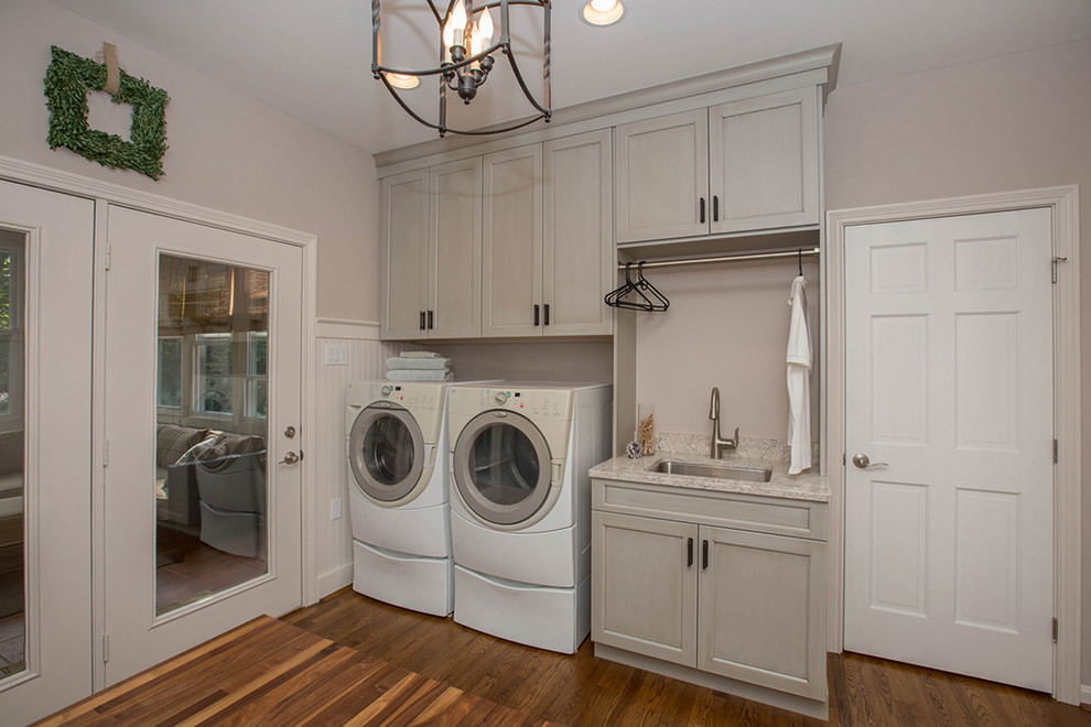 Chic Laundry Room & Office in Loveland Farmhouse Laundry Room
