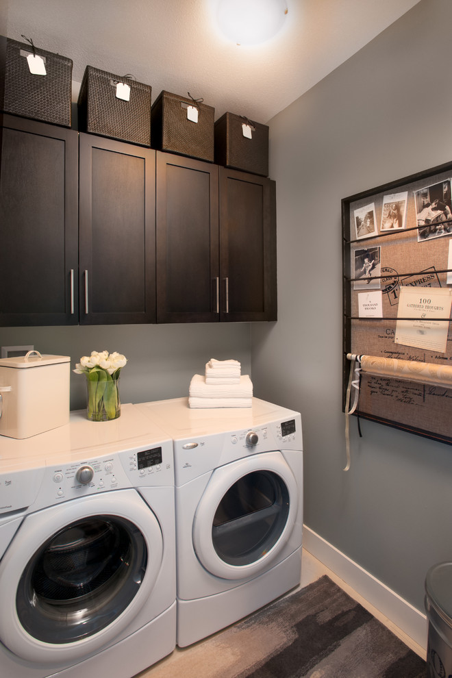 Laundry room - contemporary laundry room idea in Vancouver
