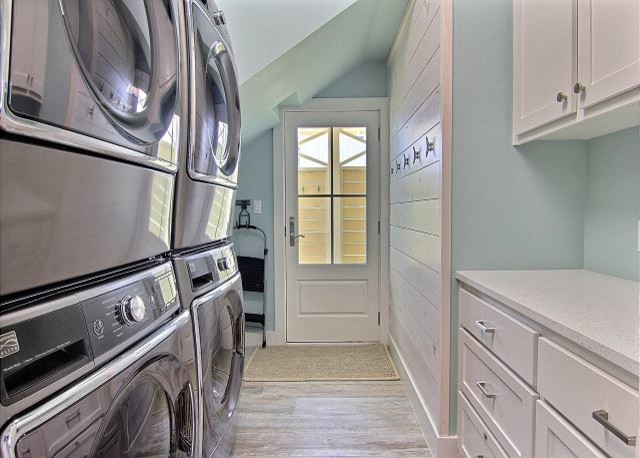This is an example of a nautical utility room in Austin.
