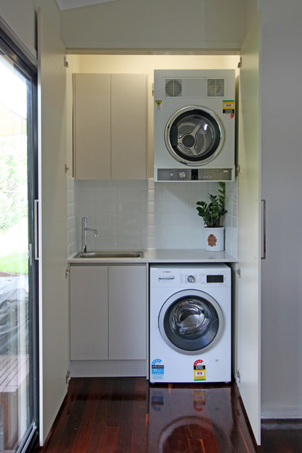 Concealed Laundry - Contemporary - Laundry Room - Brisbane - by ...