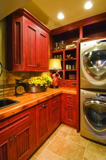 Washer and Dryer Topper, Wooden Countertop For Laundry Room by Picwoodwork