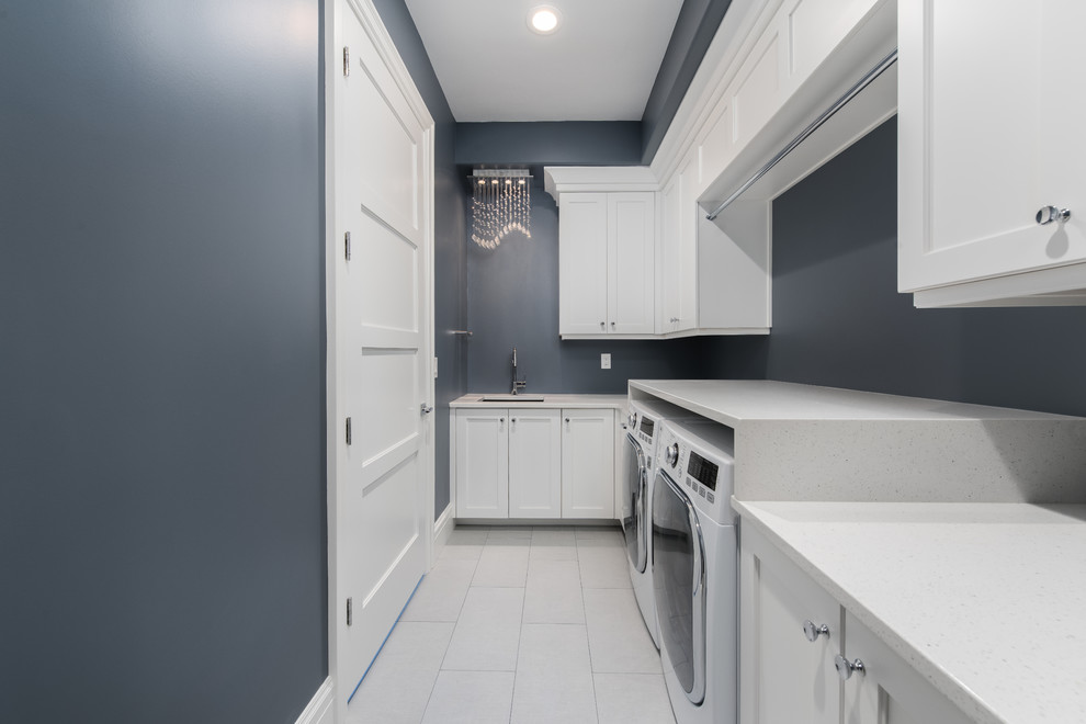 Example of a transitional laundry room design in Salt Lake City