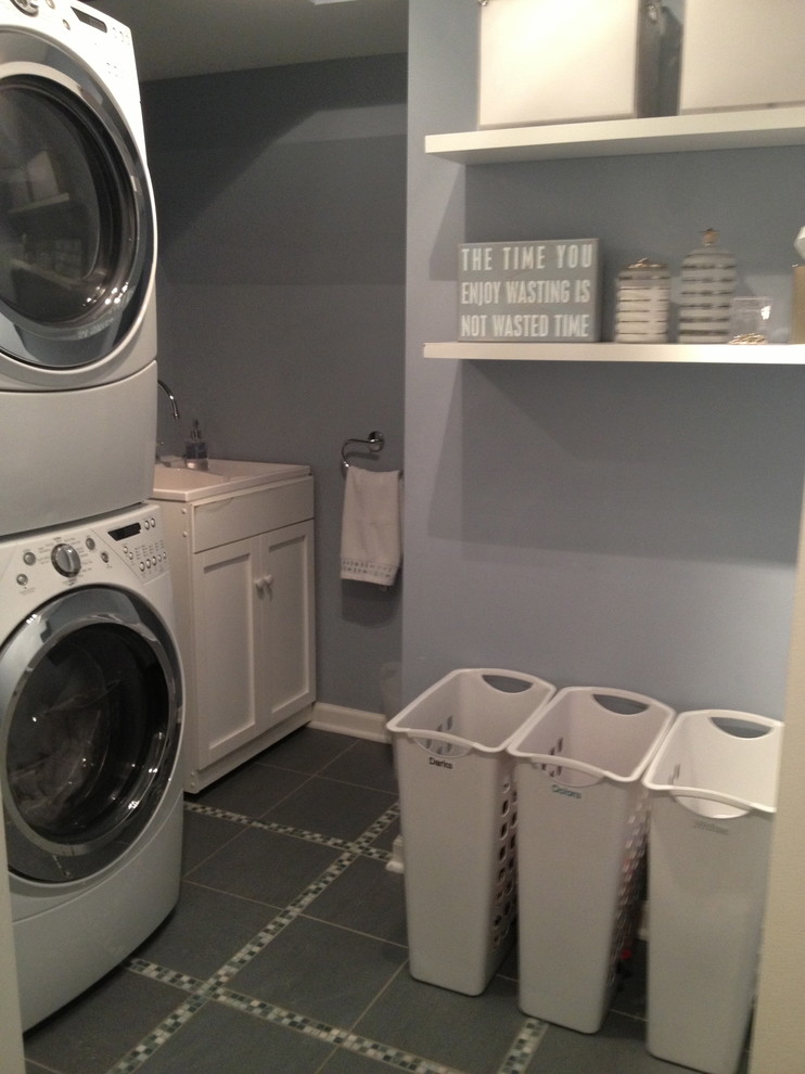 Example of a trendy laundry room design in New York