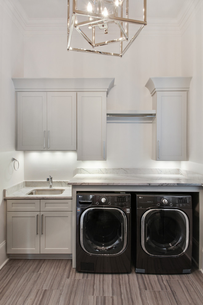 Inspiration for a contemporary laundry room remodel in New Orleans