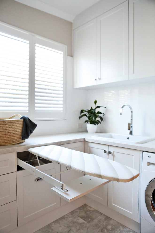 Inspiration for a timeless laundry room remodel in Perth