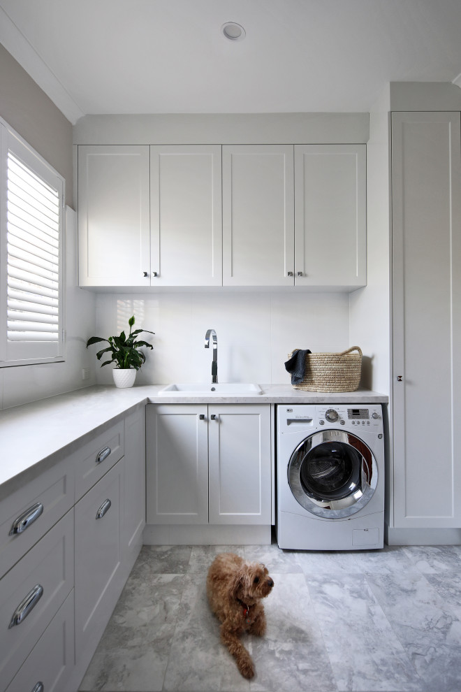 Inspiration for a timeless laundry room remodel in Perth