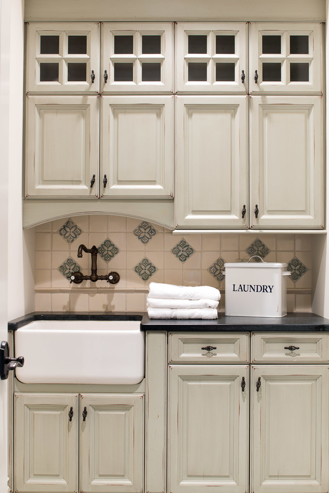 Example of a cottage laundry room design in New York