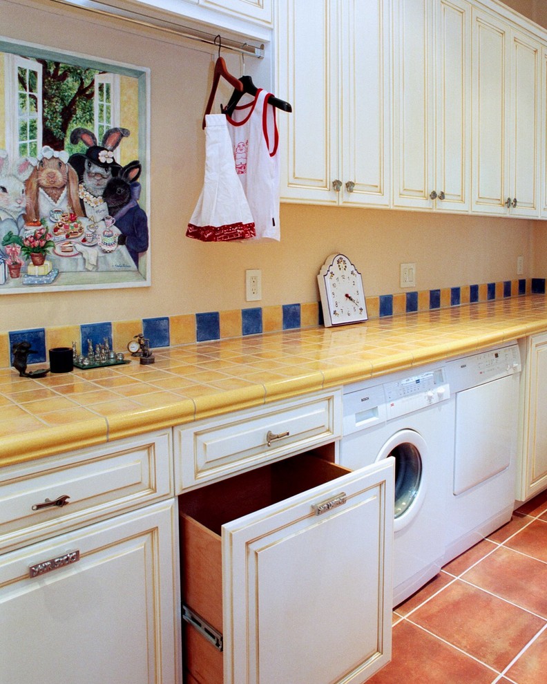 French Country Style Laundry Room Traditional Laundry Room San
