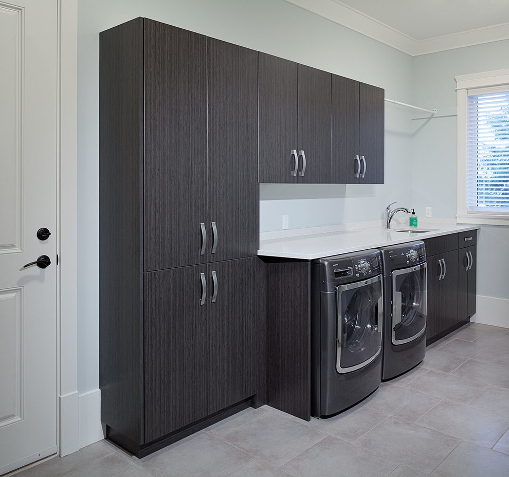 Design ideas for a contemporary utility room in Vancouver.