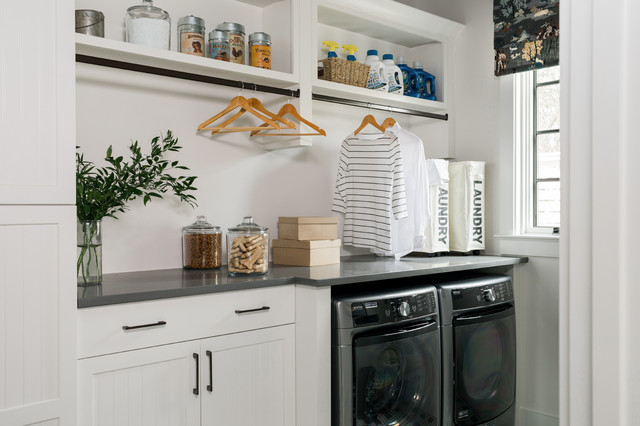 Countertop Above Washer Dryer - Transitional - laundry room - HGTV