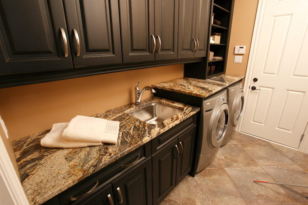 Granite Laundry Room Traditional Laundry Room Toronto by