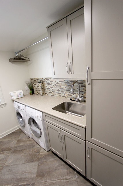 Grey Laundry Room - Transitional - Laundry Room - Cleveland - by ...