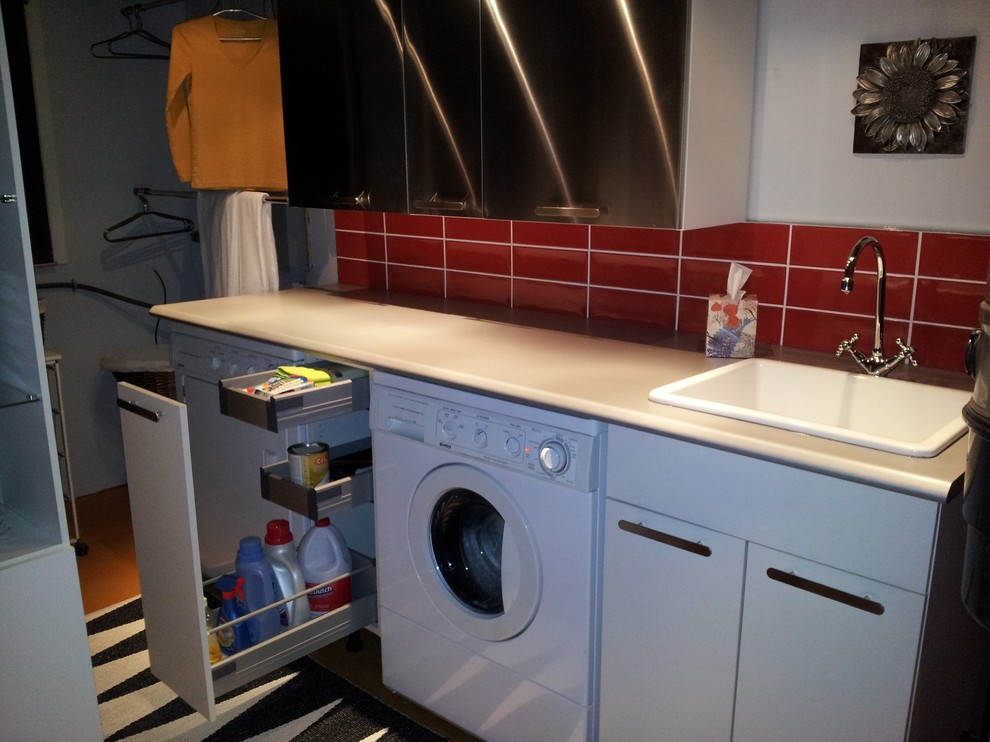 Industrial Laundry Room Eclectic Laundry Room Ottawa by Otta