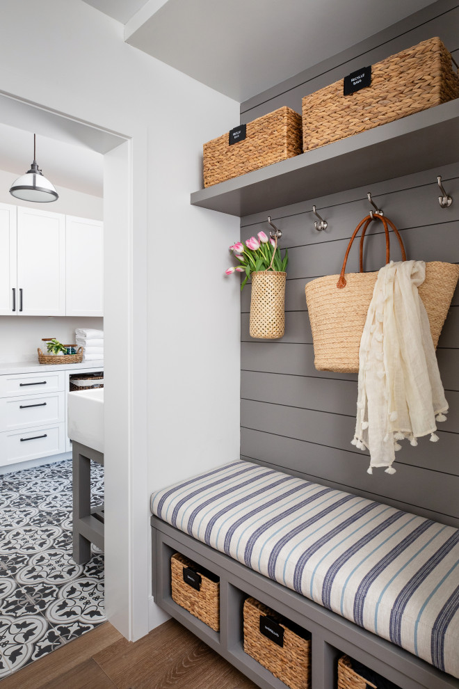 Inspiration for a beach style utility room in San Diego.