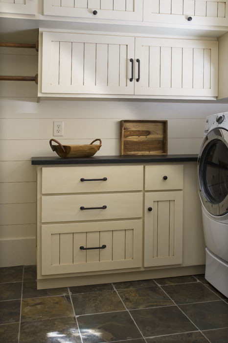Inspiration for a rustic laundry room remodel in Atlanta