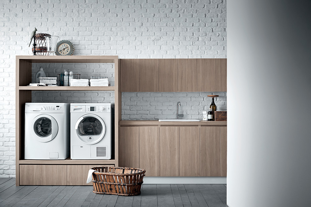 Example of an eclectic laundry room design in Perth