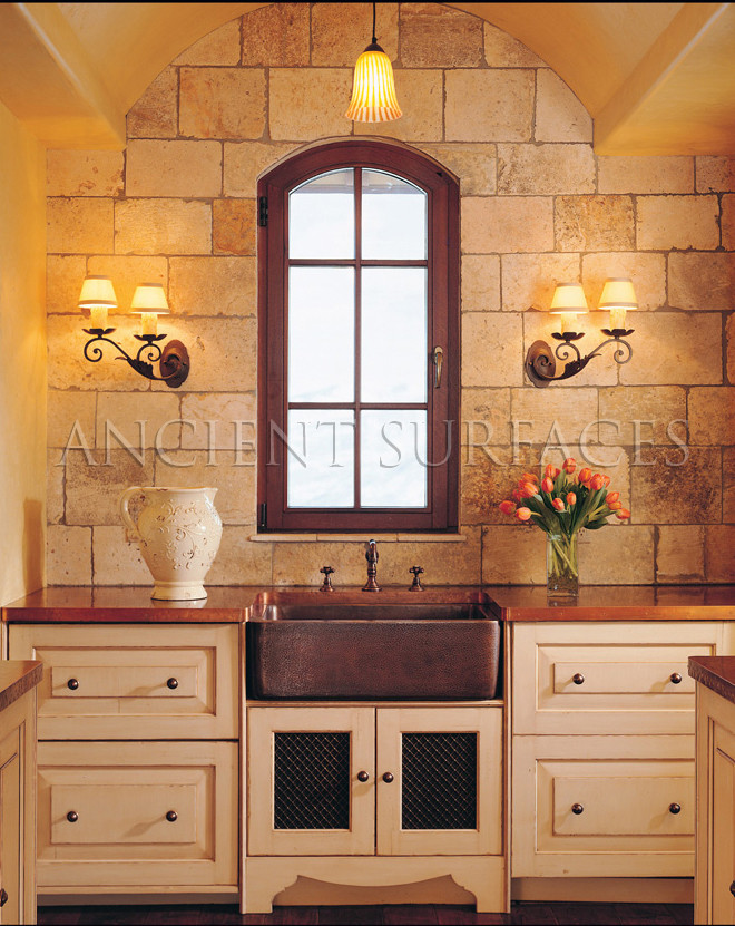 Inspiration for a mediterranean utility room in New York.