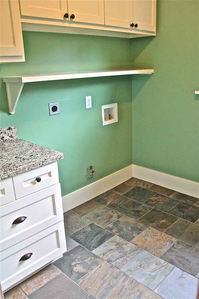 Inspiration for a craftsman laundry room remodel in Other