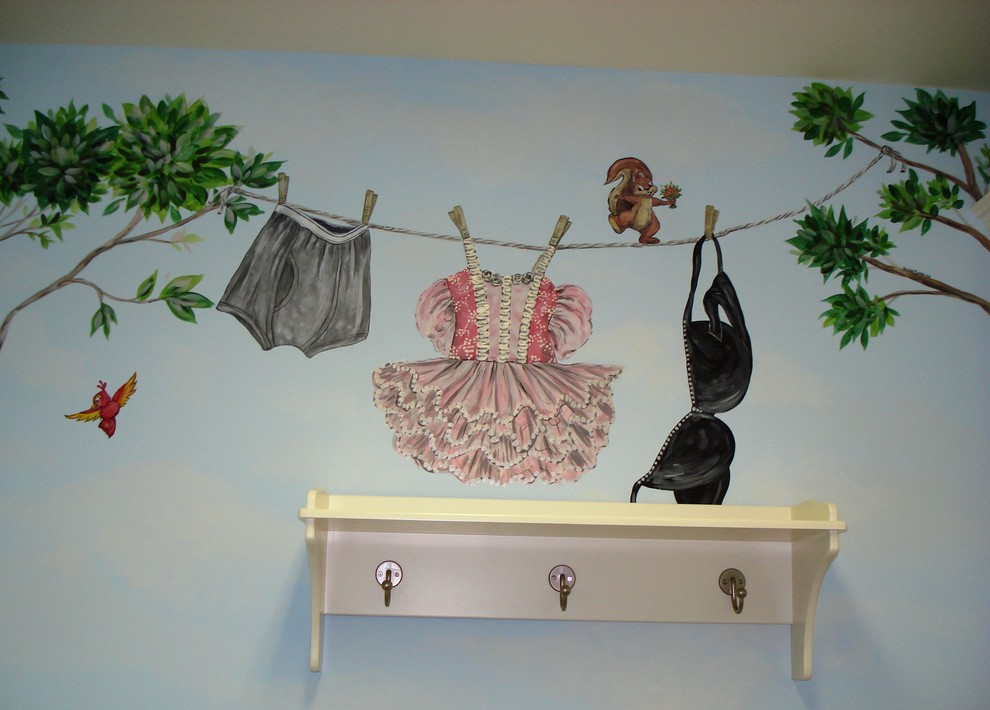 Laundry Room Mural Traditional Laundry Room Raleigh by