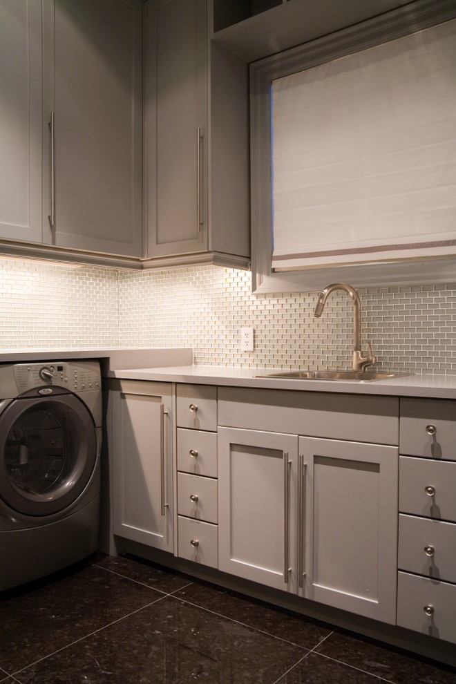 Photo of a contemporary utility room in Toronto.